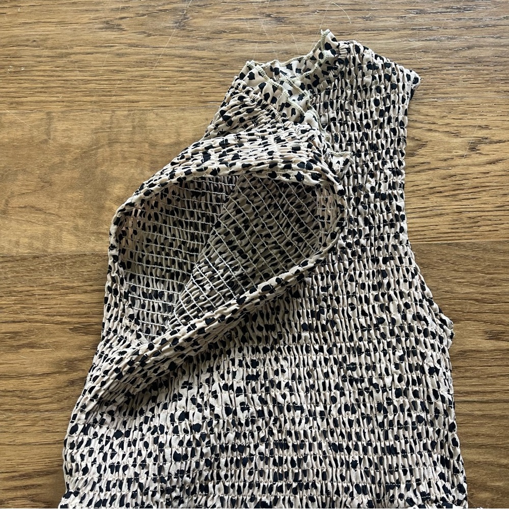 SHEIN Black and Tan Dotted Women’s Dress - Picture 5 of 6